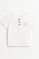 White Henley Jaquard irt White-2