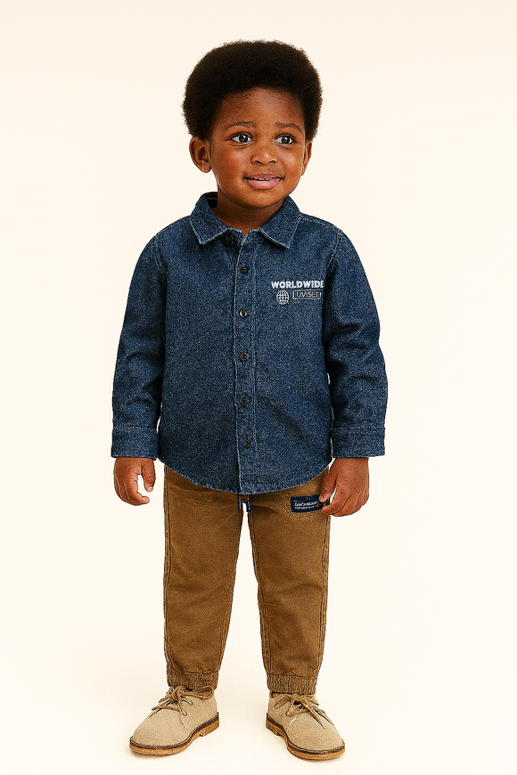 Brown Coloured Knitted Denim Jogger Brown