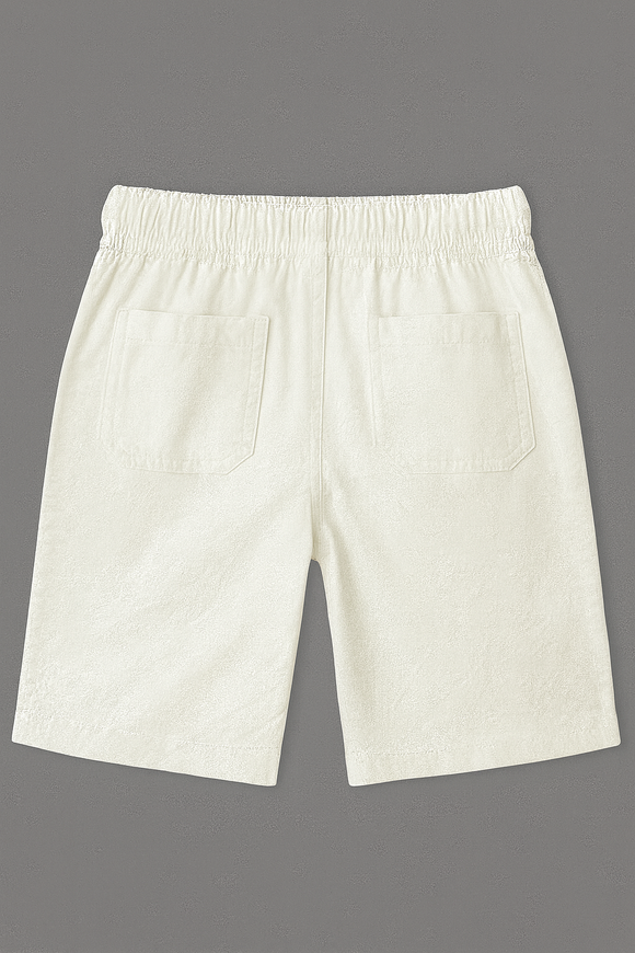 White Pullon Shorts