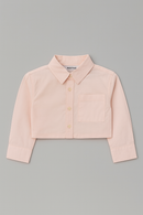 Pink Blouse With Button Front Pale Pink-2