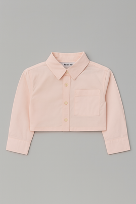 Pink Blouse With Button Front Pale Pink - 0