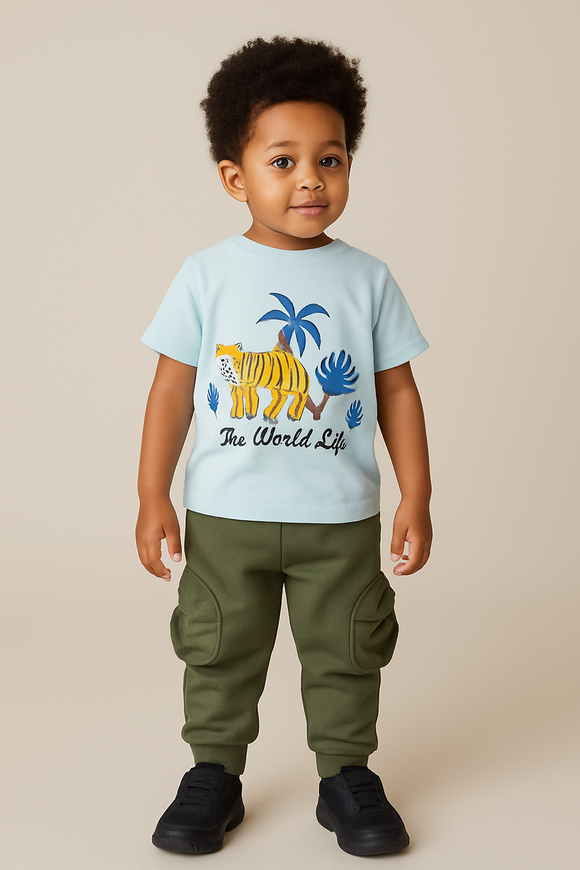 Sage Green Nylon Zip Cargo Pocket Track Pant Green