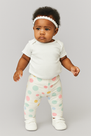 Ivory Polka All Over Print Leggings Ivory-1