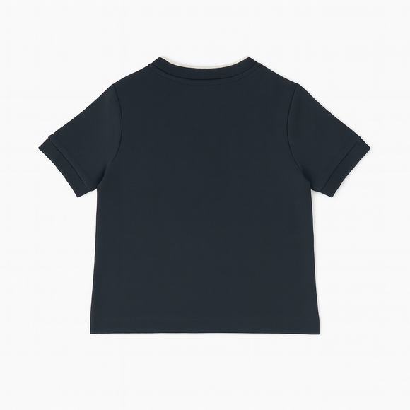 Black Mandarin Pique Polo