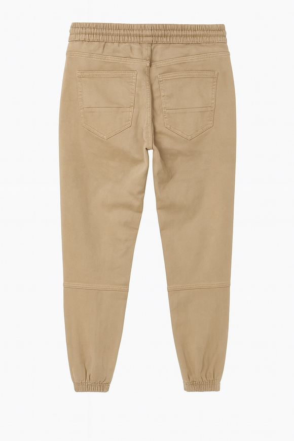 Tobacco Knit Denim Jogger Tan