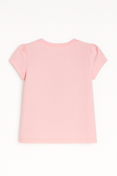 Pink Yourself Love Placement Print T Shirt Pale Pink-3