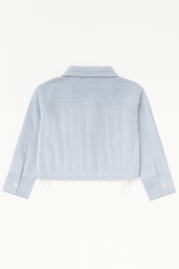 Blue Y D Stripes With Lurex Blouse Blue