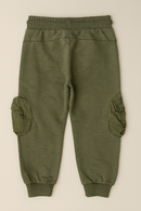 Sage Green Nylon Zip Cargo Pocket Track Pant Green-3