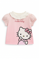 White Hello Kitty Peterpan Collar T Shirt-2