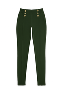 Green Leggings With Buttons-2