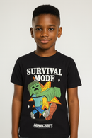 Black Minecraft T Shirt Black-1