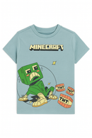 Boys Junior Minecraft Sage Green T Shirt-2