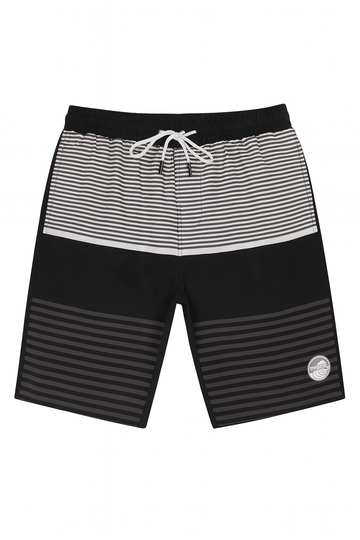 Black Aop Printed Shorts - 0