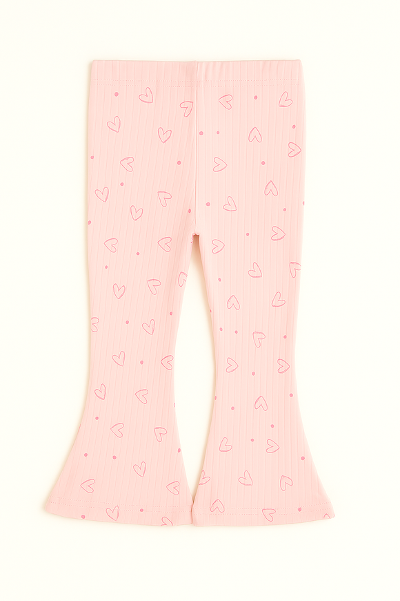 Oink Aaop Rib Leggings Pale Pink
