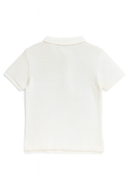 Junior Boys White Ottoman Rib Polo-4