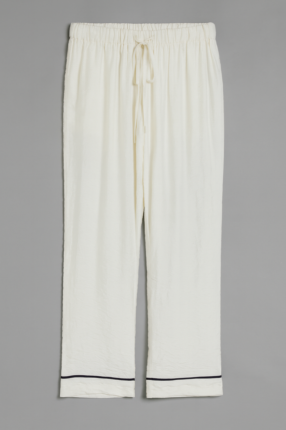 White Long Sleeves Pajama Set