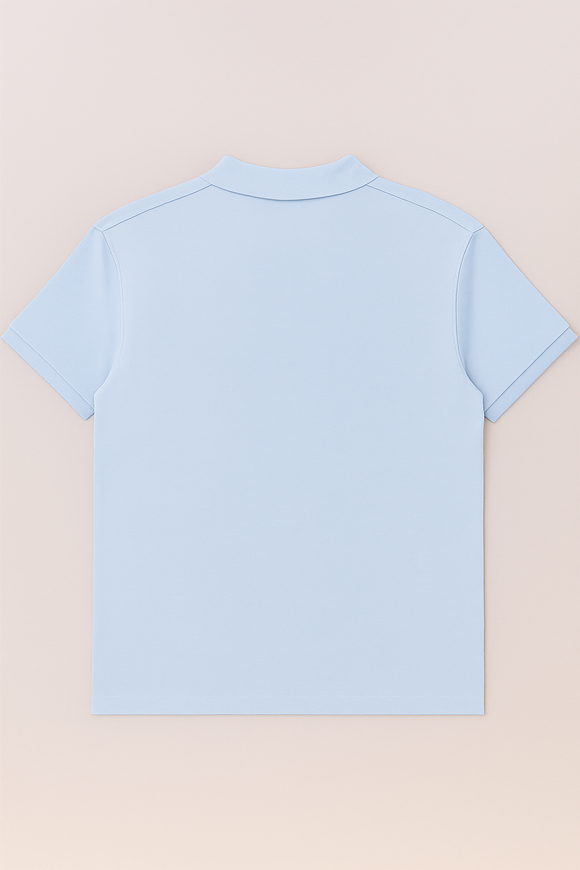 Solid Polo Shirt Pale Blue