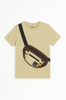 Boys Junior Brown T Shirt With Bag-2