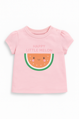Baby Pink Strawberry All Over Print T Shirt - 0