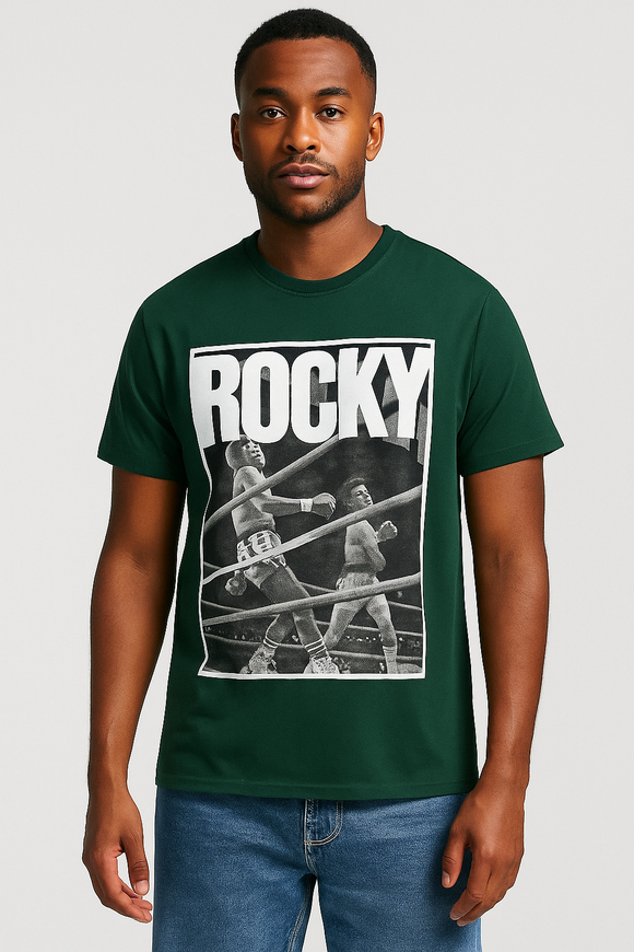 Green Rocky Drop Sholder Tshirt Green