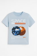 Blue Space T Shirt And Long Pant Pyjama Set-2