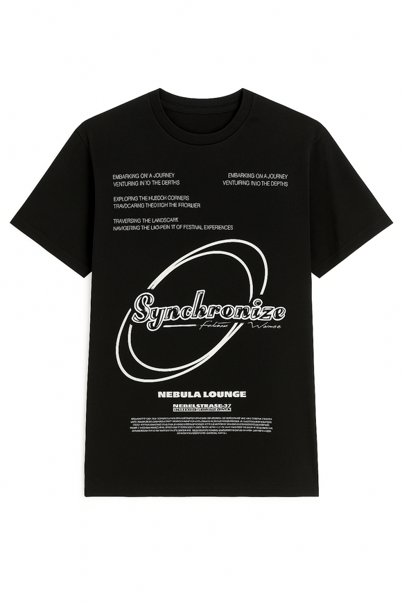 Black Graphic T Shirt Black