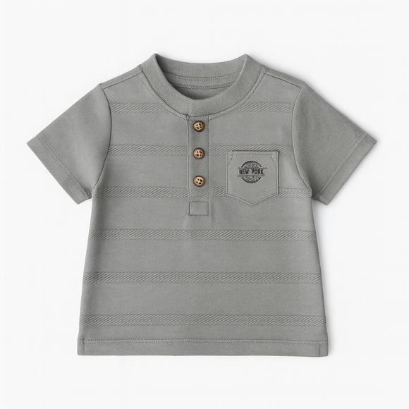 Sage Henley Jaquard Tshirt