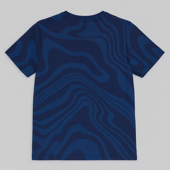 Blue Country Name Allover Print Tee Blue