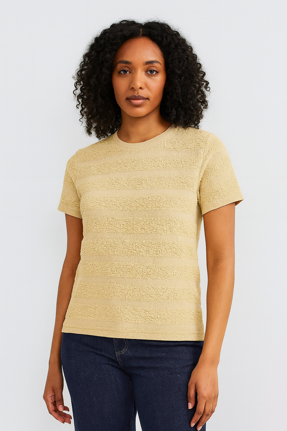Beige Textured T