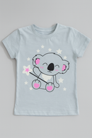 Blue Placement Print S S Pj Sets Blue-2