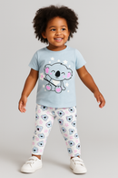 Blue Placement Print S S Pj Sets Blue-1