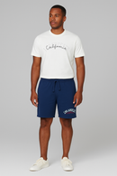 White T Shirt And Pyjama Shorts Set White-1