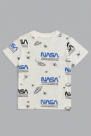 White Nasa Aop Short Sleeve T Shirt-2