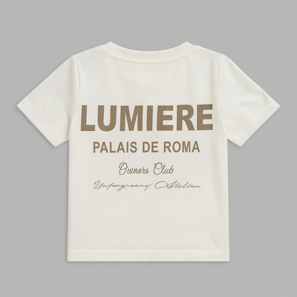 Beige Printed Shirs And Tee