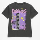 Charcoal Friends Oversized Printed T Shirt-2