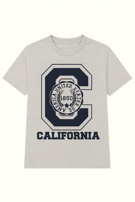 Grey Melange Graphic T Shirt - 0