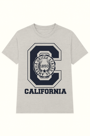 Grey Melange Graphic T Shirt - 0