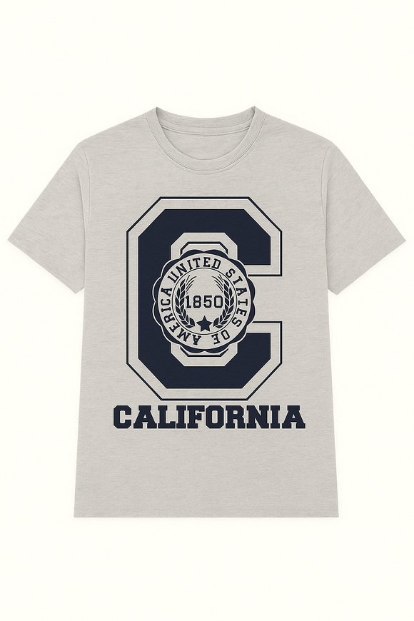 Grey Melange Graphic T Shirt