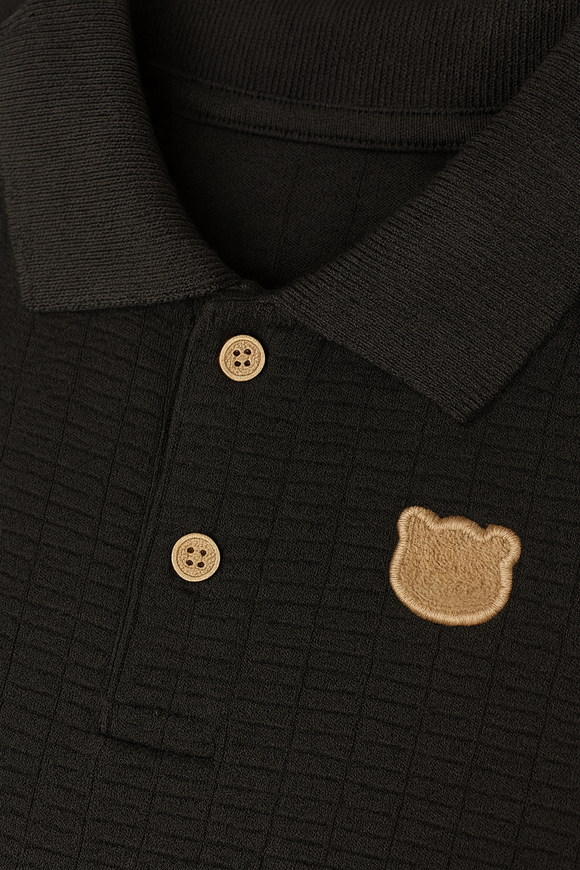 Black Jacquard Polo