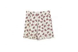 Pink S/S Placement Print Pj Sets With Shorts  Pale Pink - 0