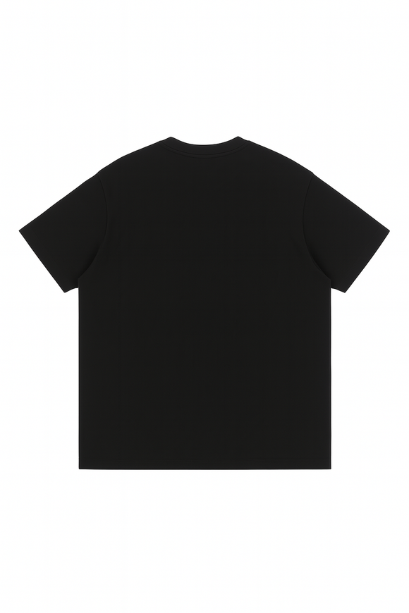 Black Hokusai Printed T Shirt Black