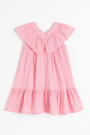 Pink Collar Frill Dress-3