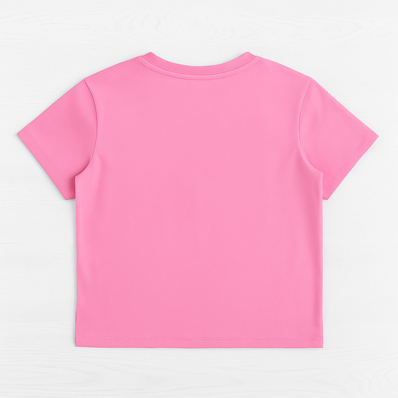Pink Drop Shoulder Rope T Shirts Pale Pink