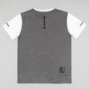 White Grey Mel Cut And Sew Tee-3