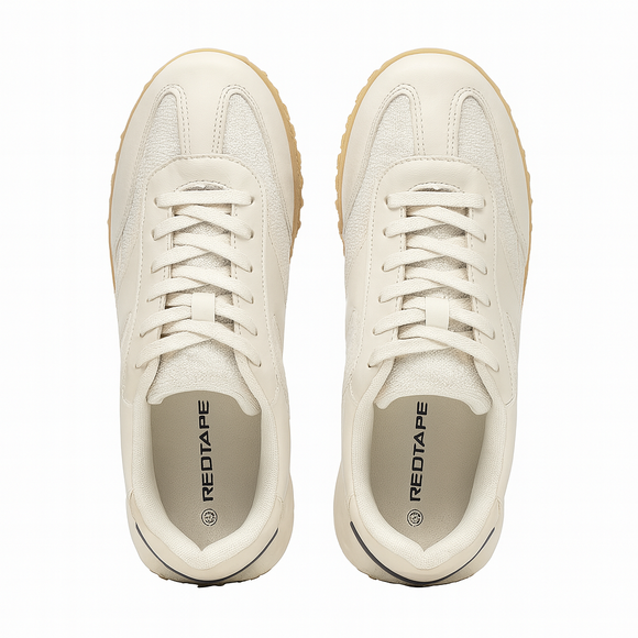 Beige Jogger With Textured Overlay