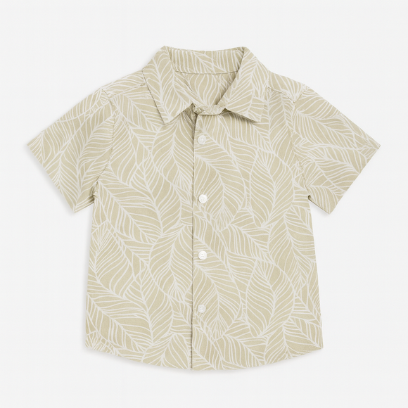 Beige Printed Shirs And Tee