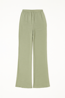 Mustered Wide Leg Elasticated Trousers-3