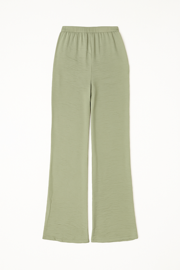 Mustered Wide Leg Elasticated Trousers