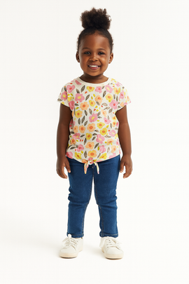 White Floral Aop T Shirt