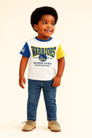 White Nba Gsw Cut Sew T Shirt White-1